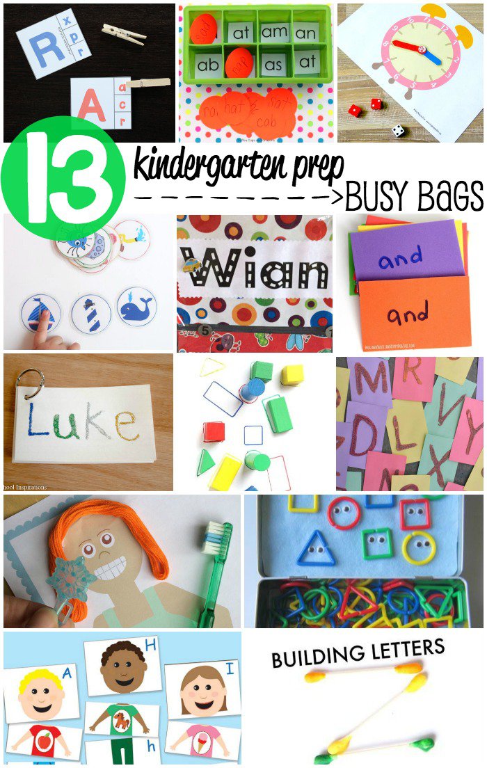 13 Kindergarten Prep Busy Bags for Kids - Get the skills to get ready for school 
