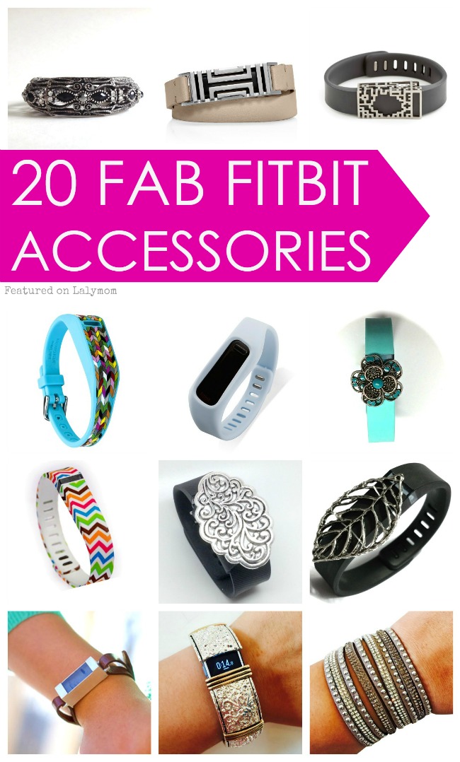 20 FAB FitBit Accessories featured on Lalymom.com - Stylish ways to dress up your fitness tracker! Great gifts for her!