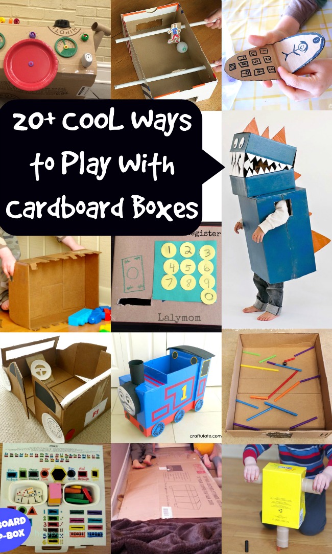 Cardboard Crafts for a Rainy Day - 20+ COOL Ways to Play with Cardboard Boxes