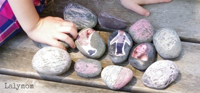 Family or Classmate Photo Story Stones - part pf the Craft Closet Boredom Busters Week on Lalymom