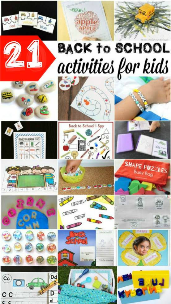 Back to School Activities for kids - crafts, printables, games and more!