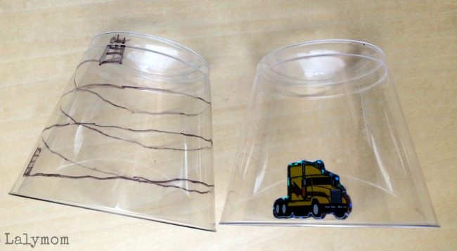 Truck Twisty Cups- Can you make the truck climb the mountain And other Donald Crews Inspired Book Activities for Kids