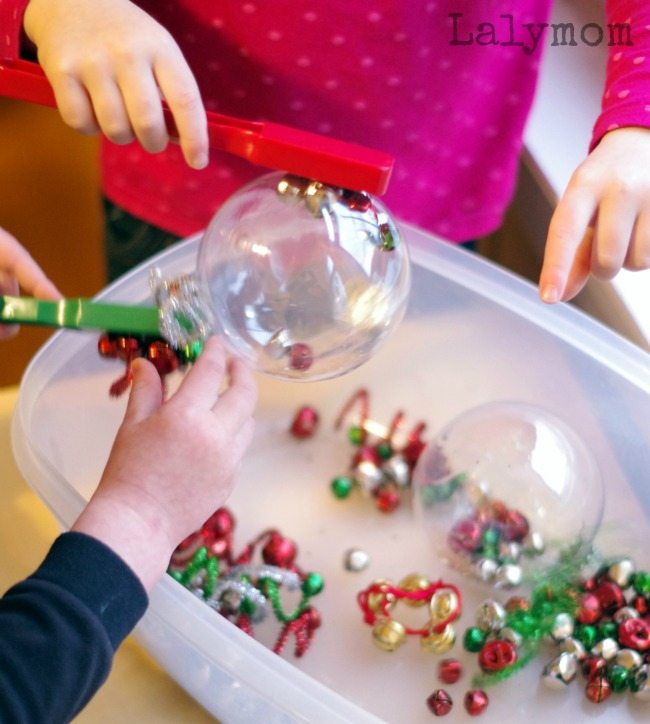 Fun Christmas Carol Sensory Bin for Kids - Jingle Bells, Magnets and fun!