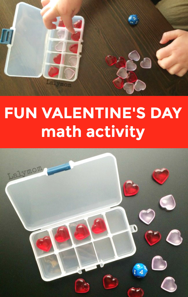 Fun Valentine's Day Math Activity for Kids - Great hands on way to explore ten frames #preschool #kindergarten #firstgrade #homeschool #classroom #valentinesday #math #mathgames #tenframe