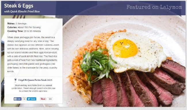 Blue Apron Review - Steak and Eggs on Lalymom