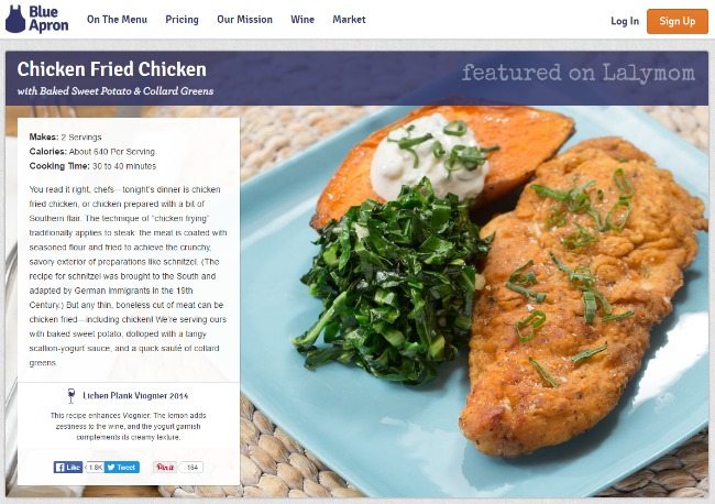 Blue Apron Reviews- Chicken Fried Steak on Lalymom
