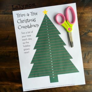Free Printable Christmas Countdown for Kids - Trim the Tree every day from now until Christmas! - What a fun , easy idea!