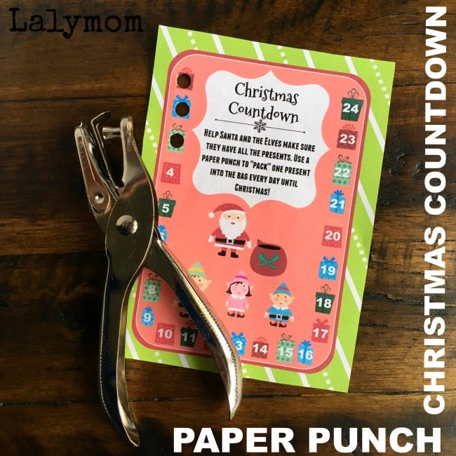 Christmas Countdown Idea for Kids- Paper Punch Cards
