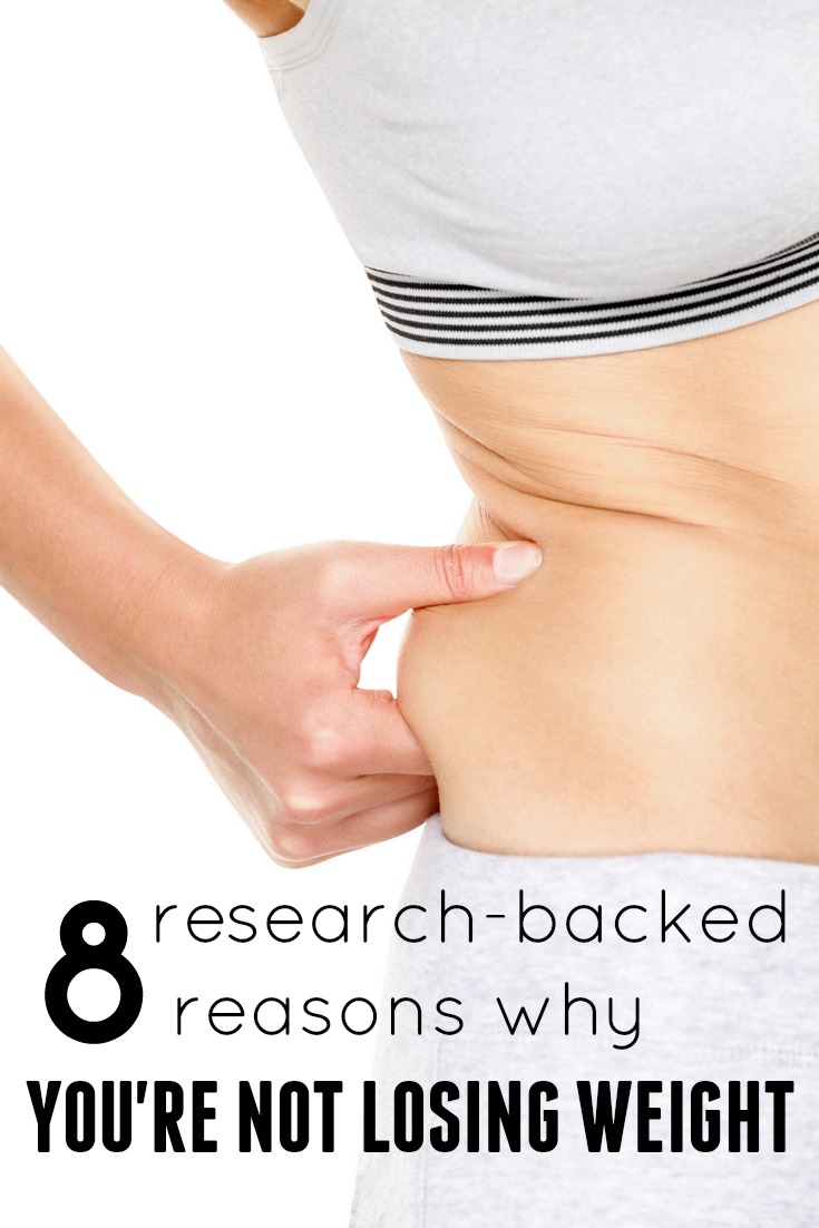 8 research-based reasons you are not losing weight. See what the latest studies say about what is holding you back!