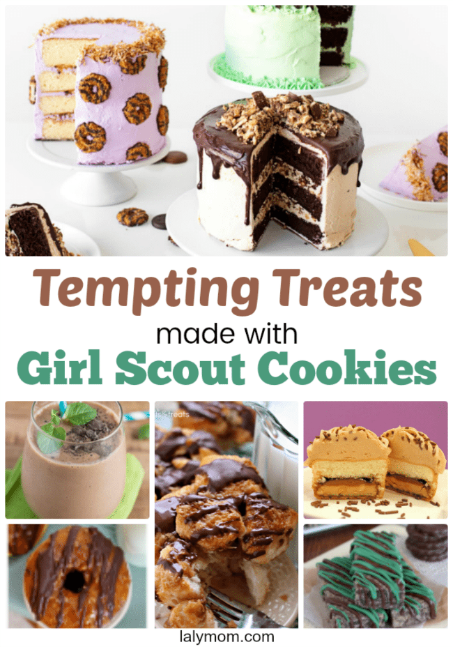 15+ EPIC Girl Scout Cookie Recipes - Highlight your favorite girl scout cookie flavors in these tasty dessert recipes or use up those leftover boxes! #girlscout #girlscoutcookies #recipes