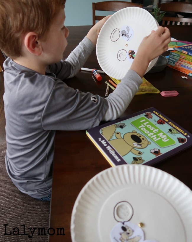 Word Wheel Book Activity for Kids - Pairs perfectly with the new Mo Willems Book, I Lost My Tooth! from the #UnlimitedSquirrels series!