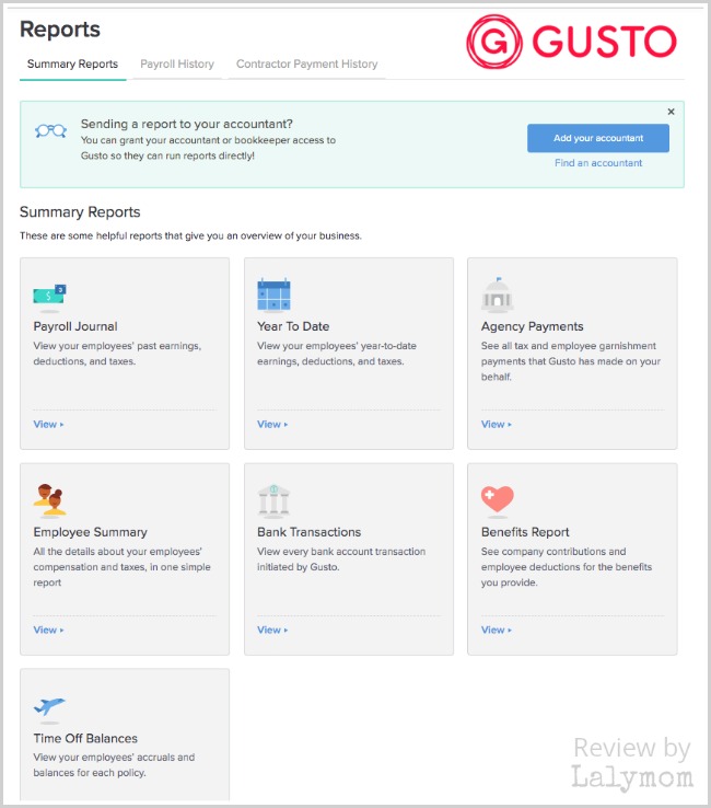 Gusto Payroll Dashboard Screenshot - Gusto Payroll Review by Lalymom, a small business owner