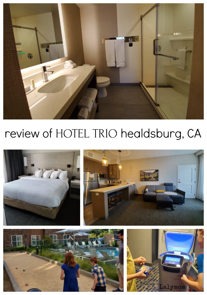 Healdsburg Hotel Trio review, great for adults, kids and teens. Perfect place to stay in Sonoma Wine Country