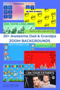 20+ Awesome Dad & Grandpa ZOOM BACKGROUNDS perfect for Father's Day, Dad's Birthday or just for fun. Download your free backgrounds today at Lalymom.com