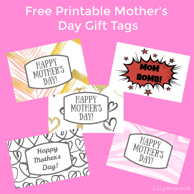 Free Printable Mother's from Lalymom.comDay Gift Tags