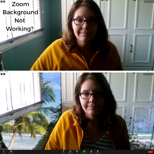 Is Your Zoom Background not working, blurry, choppy or showing up on your face_ Here are some tips to troubleshoot, from Lalymom