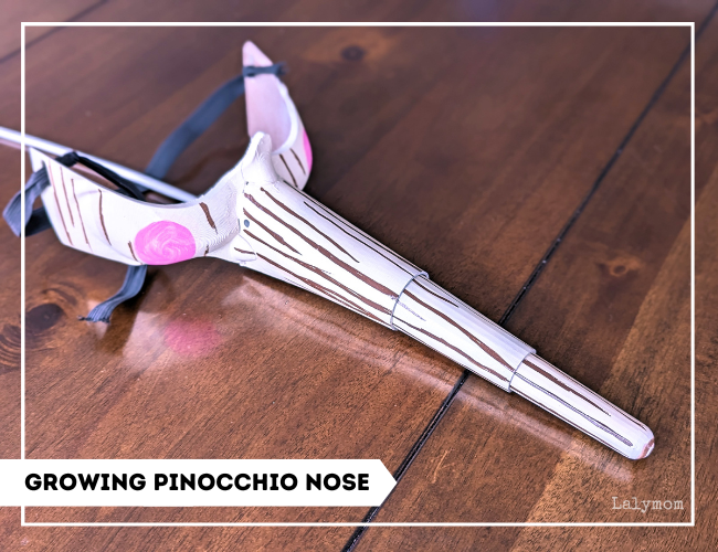 Photo of a Pinocchio nose mask